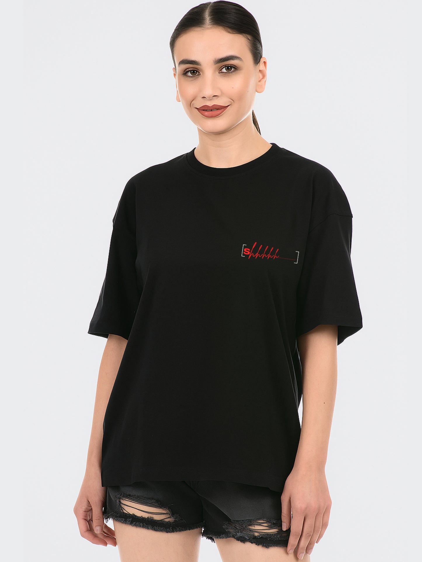 Cute But Never Quiet Women Oversize Tees